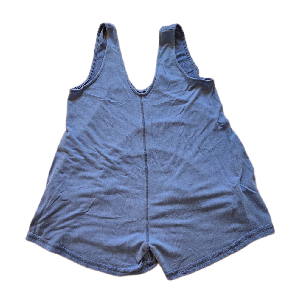 Blue Sleeveless Romper
